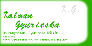kalman gyuricska business card