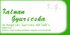 kalman gyuricska business card